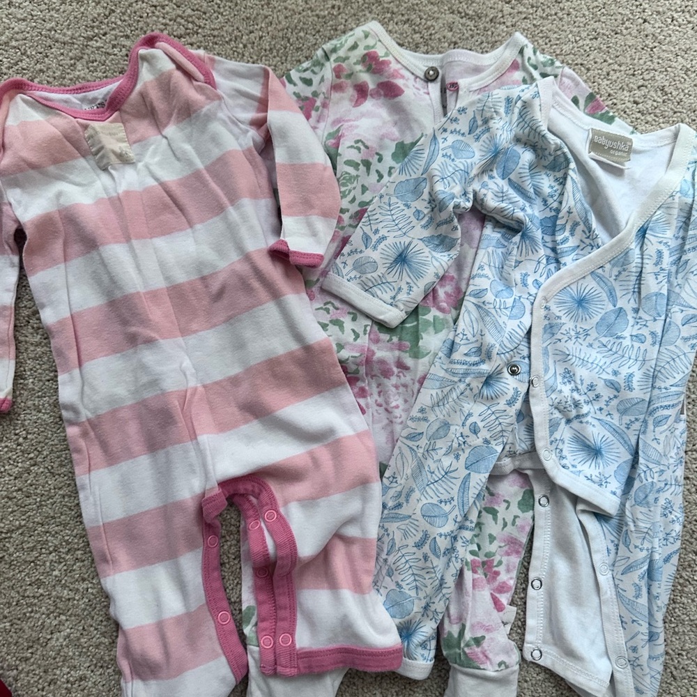 Pink, White, and Blue Kids One Pieces Set